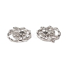 Halloween Brass Pave Clear & Black Cubic Zirconia Connector Charms KK-E068-VB060-3