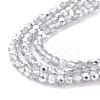 Transparent Electroplate Glass Beads Strands GLAA-H021-01B-HP06-4