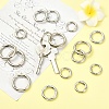 15Pcs 3 Styles Zinc Alloy Spring Gate Rings FIND-YW0011-76-5