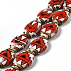 Handmade Printed Porcelain Beads PORC-F005-01E-4