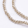 Electroplate Glass Beads Strands GLAA-F078-PL10-3