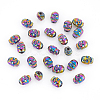 Nbeads 30Pcs Rack Plating Rainbow Color Alloy Beads PALLOY-NB0003-88-7