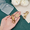 PandaHall Elite 2Pcs Brass Swivel Snap Hook Clasps FIND-PH0018-33-3