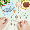 18Pcs 6 Colors Hamsa Hand Alloy Locking Stitch Marker HJEW-AB00618-3