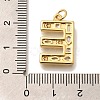 Brass Micro Pave Clear Cubic Zirconia Pendants KK-G521-01G-E-3