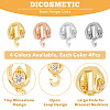 16Pcs 4 Colors Rack Plating Brass Micro Pave Cubic Zirconia Hanger Links KK-DC0003-65-5
