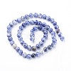 Natural Blue Spot Jasper Bead Strands X-GSR6mmC036-3