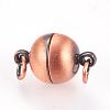 Brass Magnetic Clasps with Loops KK-K176-01R-2