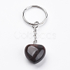 Dyed & Heated Natural Red Tiger Eye Keychain KEYC-F019-02G-2