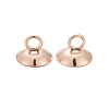 201 Stainless Steel Bead Cap Pendant Bails STAS-L244-27A-RG-2