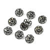 Brass Grade A Crystal Rhinestone Spacer Beads RB-A006-8MM-B-4