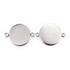Tarnish Resistant 304 Stainless Steel Cabochon Connector Settings X-STAS-F191-15P-I-2