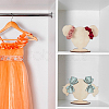 2 Bags 2 Styles Cute Girl Shaped Wood Hair Clip Holders ODIS-GA0001-74-5