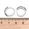 Brass Micro Pave Cubic Zirconia Hoop Earrings KK-CBA8324-12P-02-5