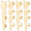 Beebeecraft 80Pcs 4 Style 201 Stainless Steel Stud Earring Findings STAS-BBC0001-75-1