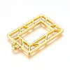 Zinc Alloy Open Back Bezel Pendants PALLOY-D199-07G-2