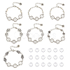 Unicraftale 7Pcs 7 Styles Alloy Bracelets & Anklets Making MAK-UN0001-46-1