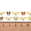 Brass with Glass Chains CHC-T018-15A-G-3