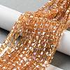 Electroplate Glass Bead Strands EGLA-J028-4x4mm-AB18-1
