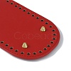 Oval PU Leather Knitting Crochet Bags Nail Bottom Shaper Pad DIY-WH0349-26LG-05-3