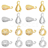 SUPERFINDINGS 20Pcs 4 Style Brass Micro Pave Clear Cubic Zirconia Pendant Bails KK-FH0005-65-1