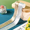 2 Rolls 2 Styles Hot Stamping Velvet Frayed Ribbon OCOR-TA0002-06-5