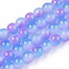 Baking Paint Imitation Jade Glass Round Bead Strands DGLA-N003-6mm-01-1