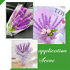 4Pcs 2 Colors Crochet Polyester Lavender Flower Ornaments AJEW-FG0002-67-6