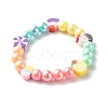 Opaque Acrylic Beads Stretch Bracelet Sets for Kids BJEW-JB06403-4