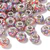 Transparent Resin Rondelle European Beads RESI-S023-07-1