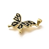 Rack Plating Brass Micro Pave Cubic Zirconia Enamel Pendants KK-L226-003G-01-2