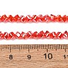 Electroplate Transparent Glass Beads Strands GL-CBA7A17-01A-03-2