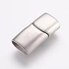 Tarnish Resistant 304 Stainless Steel Magnetic Clasps with Glue-in Ends STAS-K145-25P-1