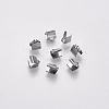 Tarnish Resistant 304 Stainless Steel Ribbon Crimp Ends STAS-S112-001A-P-2