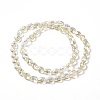 Transparent Electroplate Glass Beads Strands GLAA-C025-02C-4