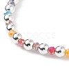 4Pcs 4 Color Glass & Synthetic Hematite Round Beaded Stretch Bracelets Set BJEW-JB08944-7