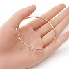 Stainless Steel Hollow Out Heart Bangle BJEW-YW0001-08RG-3