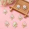 8Pcs Alloy Enamel Pendants ENAM-YW0002-31F-6