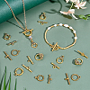 80Pcs 10 Styles Tibetan Style Alloy Toggle Clasps FIND-PH0023-32-2