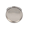 304 Stainless Steel Cuff Ring Components STAS-D372-06P-07-2