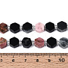 Natural Rhodonite & Eagle Eye & Obsidian Beads Strands G-N358-03A-03-5