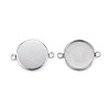 Tarnish Resistant 304 Stainless Steel Cabochon Connector Settings X-STAS-G127-14-14mm-P-2