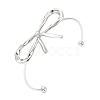 Bowknot 304 Stainless Steel Cuff Bangles BJEW-S171-01A-P-2