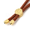 Twisted Nylon Cord Silder Bracelets DIY-B066-03G-4