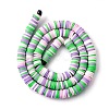 Handmade Polymer Clay Beads Strands CLAY-R089-6mm-T02B-47-7