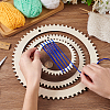 Wood Knitting Loom Kit TOOL-WH0155-76C-3