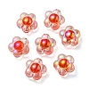 UV Plating Rainbow Iridescent Transparent Acrylic Beads OACR-C007-11B-2