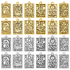 48Pcs 12 Styles Rack Plating Alloy Pendants FIND-DC0003-34-1