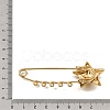 Textured Star 304 Stainless Steel Safety Pins Brooch Findings SA-CBAB767-06B-G-3