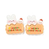Christmas Rabbit Theme Opaque Resin Decoden Cabochons CRES-B022-04F-1